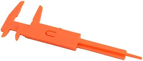 X-DREE Двустранен Пластмасов инструмент за измерване Калибровочный штангенциркуль с прибиращ нониусом Оранжево 2 елемента (Herramienta de medición de plástico de добле ivi Calibrador Штангенциркуль с нониусом оранжево