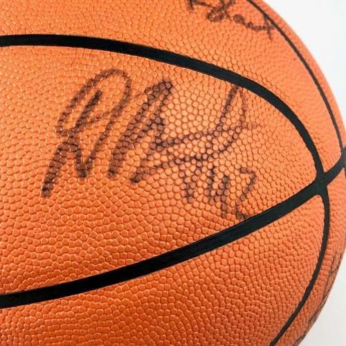 2017-18 Баскетболен PSA с Автограф от екипа на Шпорите/DNA Autographed Топка LOA - Баскетболни Топки С Автограф