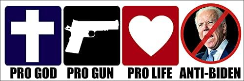 Pro God Gun Life - Полицейска стикер на бронята (за Поддръжка на синьо християнин полицай полицейски офицер)