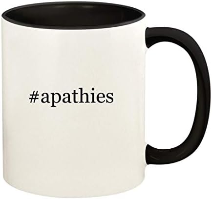 Подарък дрънкулки apathies - Хэштег 11 грама, Керамични Цветна Дръжка и Вътрешната част на Кафе Чаши, Черна