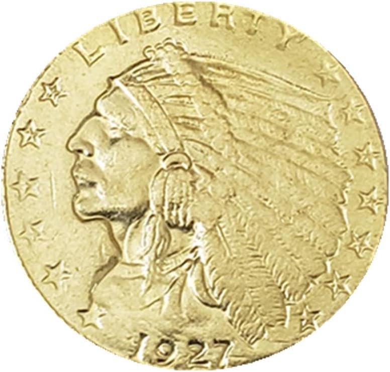 Старинни Занаяти 4 Различни години Главата на американския Индианец 2,5 Цента Златна Монета от 1926 ~ 1929