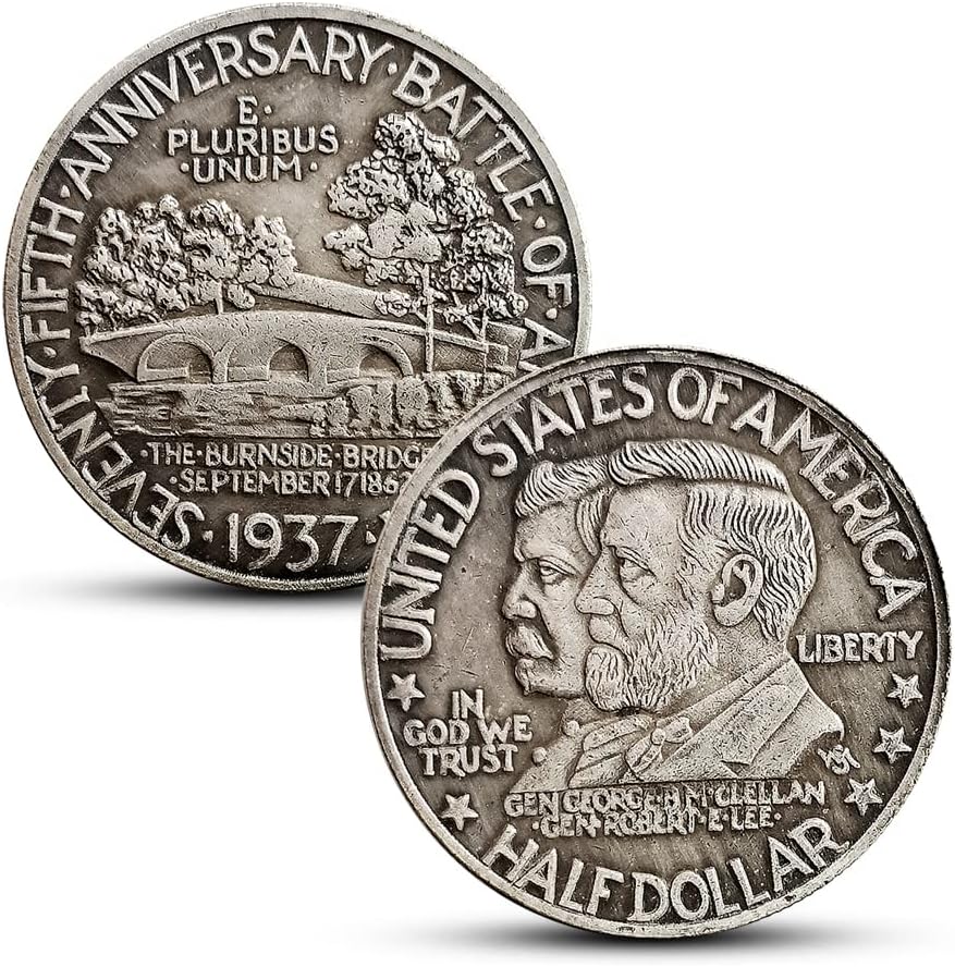 От 1862 от 1937 година на 75 - годишнината от битката при Антиетаме Монета в Полдоллара Чуждестранните Монети Възпоменателна монета от 50 цента