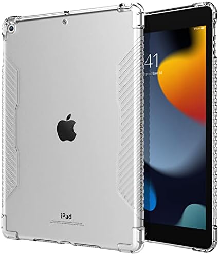 Калъф TiMOVO за Новия iPad 9-то поколение 2021 /8-то поколение 2020/7-то поколение 2019, устойчив на удари удароустойчив Гъвкав Прозрачен Защитен калъф от TPU За iPad 10.2 инча - Прозрачен