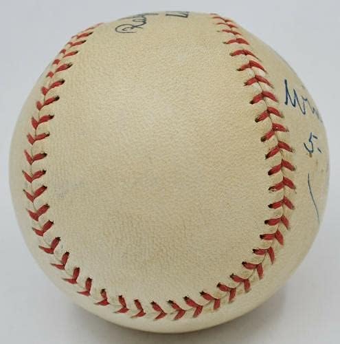 Известен е само Сингъл Win Clark С Автограф Футболист 1959 Г. JSA LOA BB11976 - Бейзболни топки с автографи