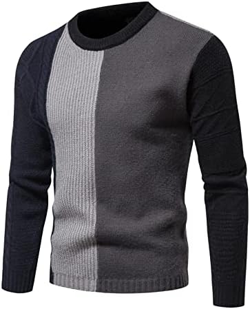 Мъжки Пуловер с Голям Размер, Всекидневни Персонализирани Декоративни Топ с цип, С кръгло деколте, Риза с дълъг Ръкав, Пуловер