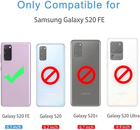 Калъф титуляр HAII за Galaxy S20 FE 5G, една Чанта-портфейл от изкуствена кожа Премиум-клас с отделения за карти, устойчив на удари Защитен калъф за Samsung Galaxy S20 FE 5G (Червен)