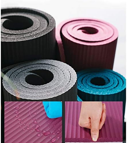 Килимче за йога, без лента, женски Разширено сгъсти спортен килимче за йога за начинаещи, удължен нескользящий подложка за фитнес, модерен подложка за фитнес (Цвят: вино-червено, размер: 180 см. * 63 см. * 15 мм)