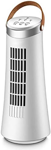ISOBU LILIANG - Мини Настолен Кула вентилатор, 2 Степени, Тънък Вентилатор Без Остриета, Сверхшумный-хладен въздух, Безшумен Вентилатор с преносим дръжка, Бяла 15x15x32 см (6x6x13 инча)/LQBZDEFS-24 BMZDLFJ-1