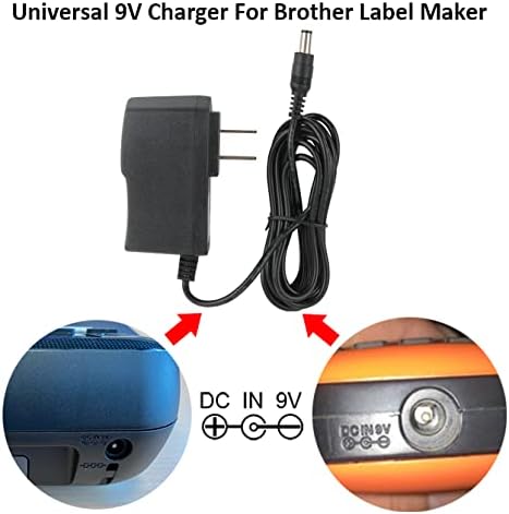 Адаптер за променлив ток ЕО Power AD и Dc за Brother P-Touch PT-D210 PT D200 PTH110 за производство на етикети, Подмяна на захранващия Кабел АД-24 Зарядно устройство Стенни вилица (кабел с дължина 6,6 фута)
