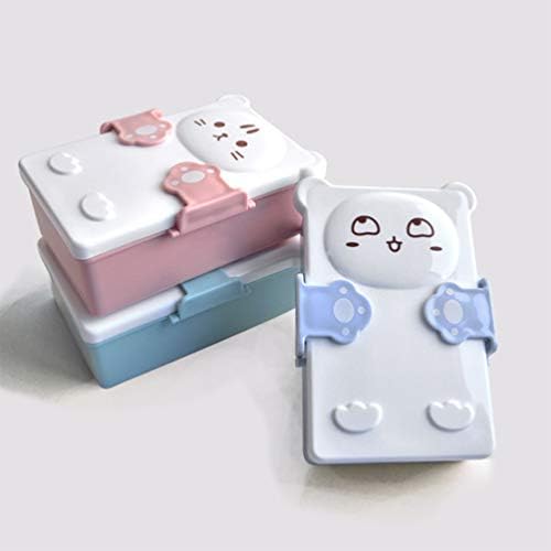 Цветен Контейнер Hemoton Контейнер За Bento Ланча Bento Box Запечатани Кутия За Опаковане На Плодови Закуски За Деца И Възрастни, Домашен Офис, Случаен Пластмаса